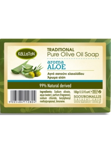 Traditional Soap with Olive Oil and Aloe 100gr